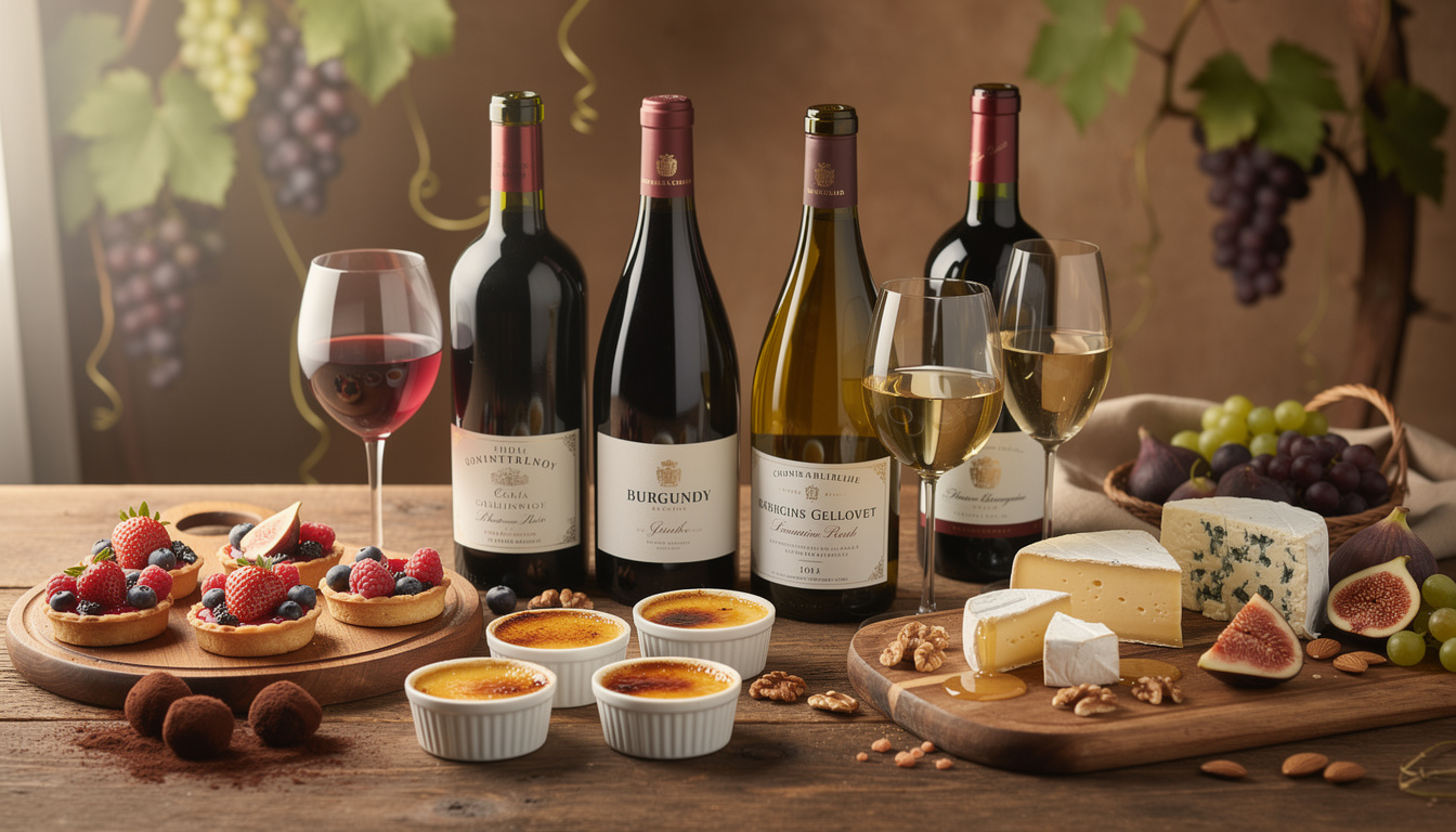 découvrez comment marier les vins de bourgogne avec une variété de desserts pour sublimer vos repas sucrés grâce à des accords gourmands et raffinés.